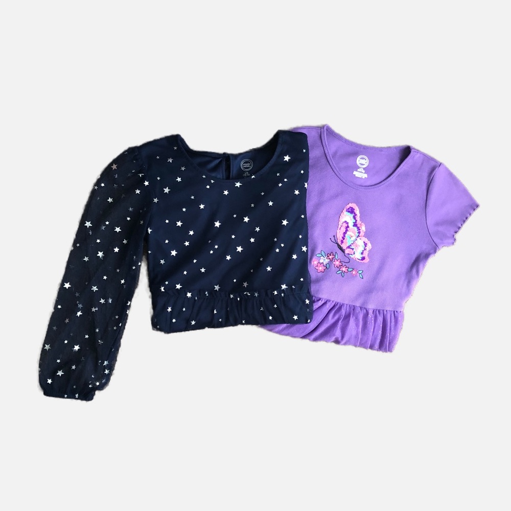 Wonder Nation Girls Tulle Dresses Size L (10-12) Set of 2 pcs